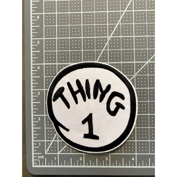 Unbranded Other - Thing 1 Dr Seuss Cat in the Hat 3in Embroidered Iron-on Patch